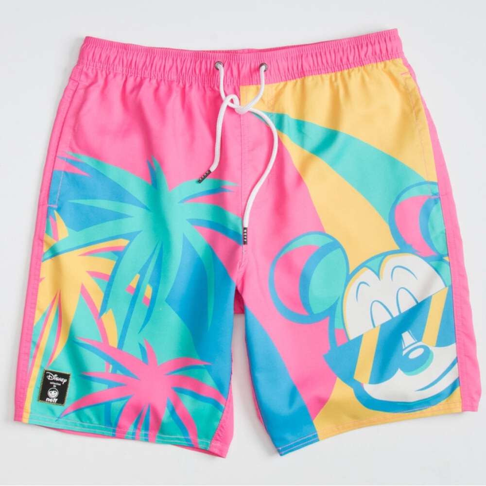 Neff x Mickey Deco Hot Tub Volley Shorts